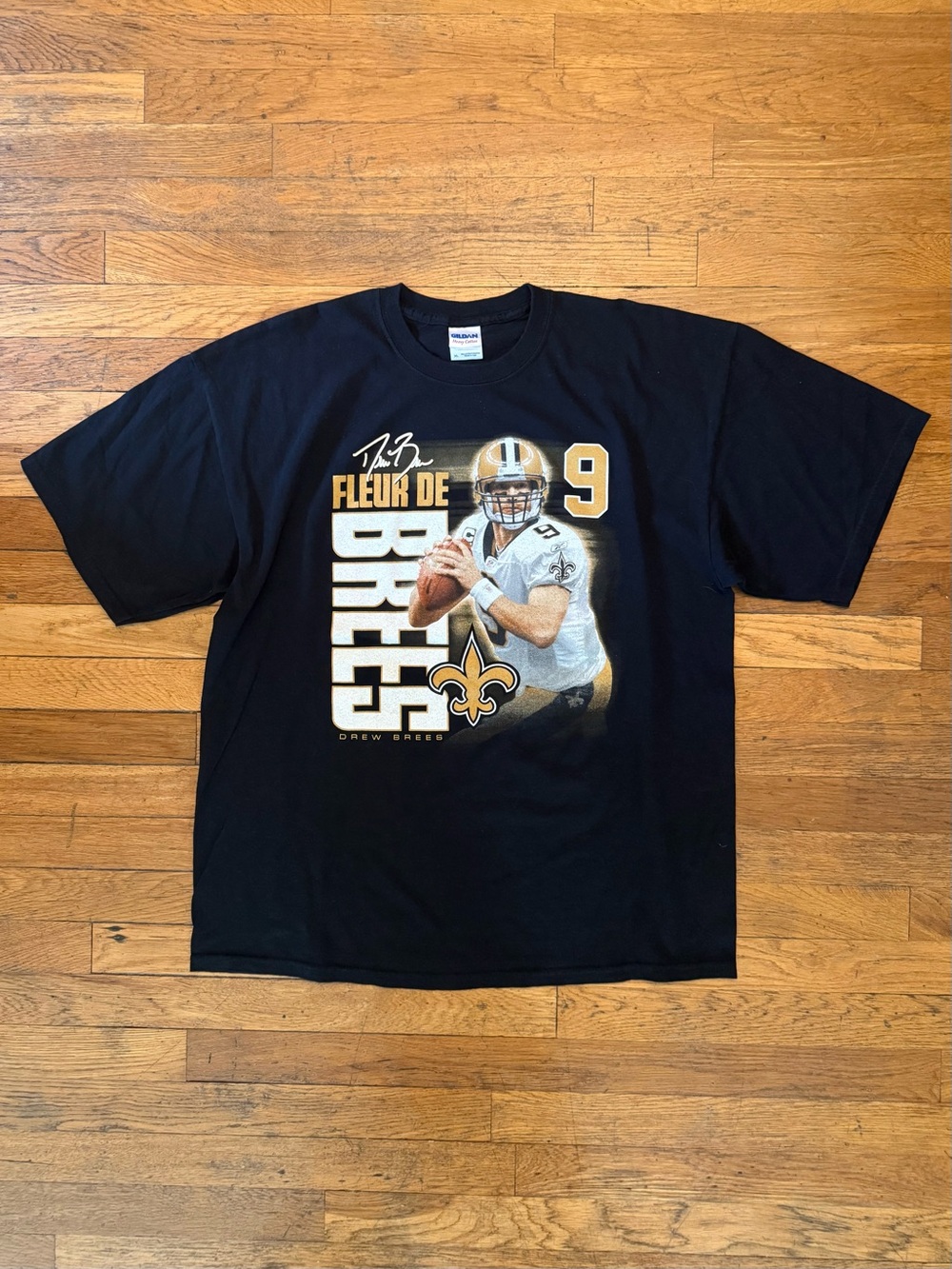 Vintage New Orleans Saints Drew Brees "Fleur De Brees" Tee